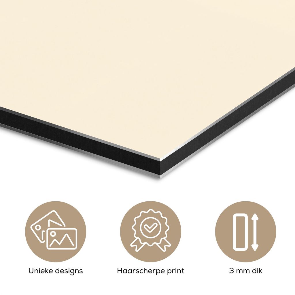 MuchoWow Wanddekoration Metall Metallbild Wandkunst 60x40 cm Zitronen - Leuchtend gelb - Zweig - Blätter MuchoWow Aluminium Gemälde - Gemälder