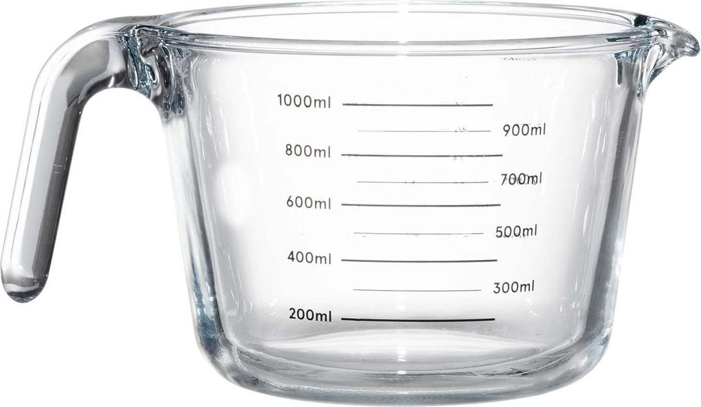 Messbecher aus Glas, 1 Liter Fassungsvermögen