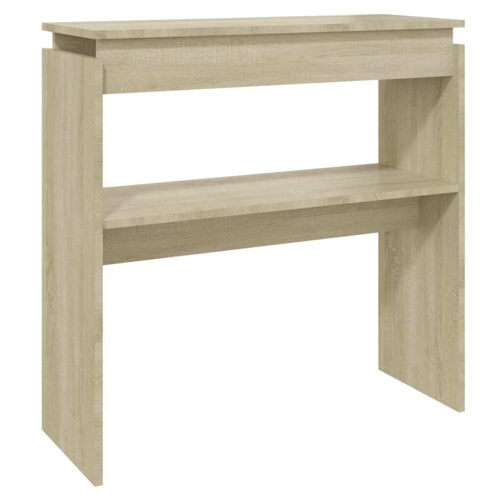 vidaXL Stolik konsola dąb sonoma 80x30x80 cm materiał Zdjęcie produktu 