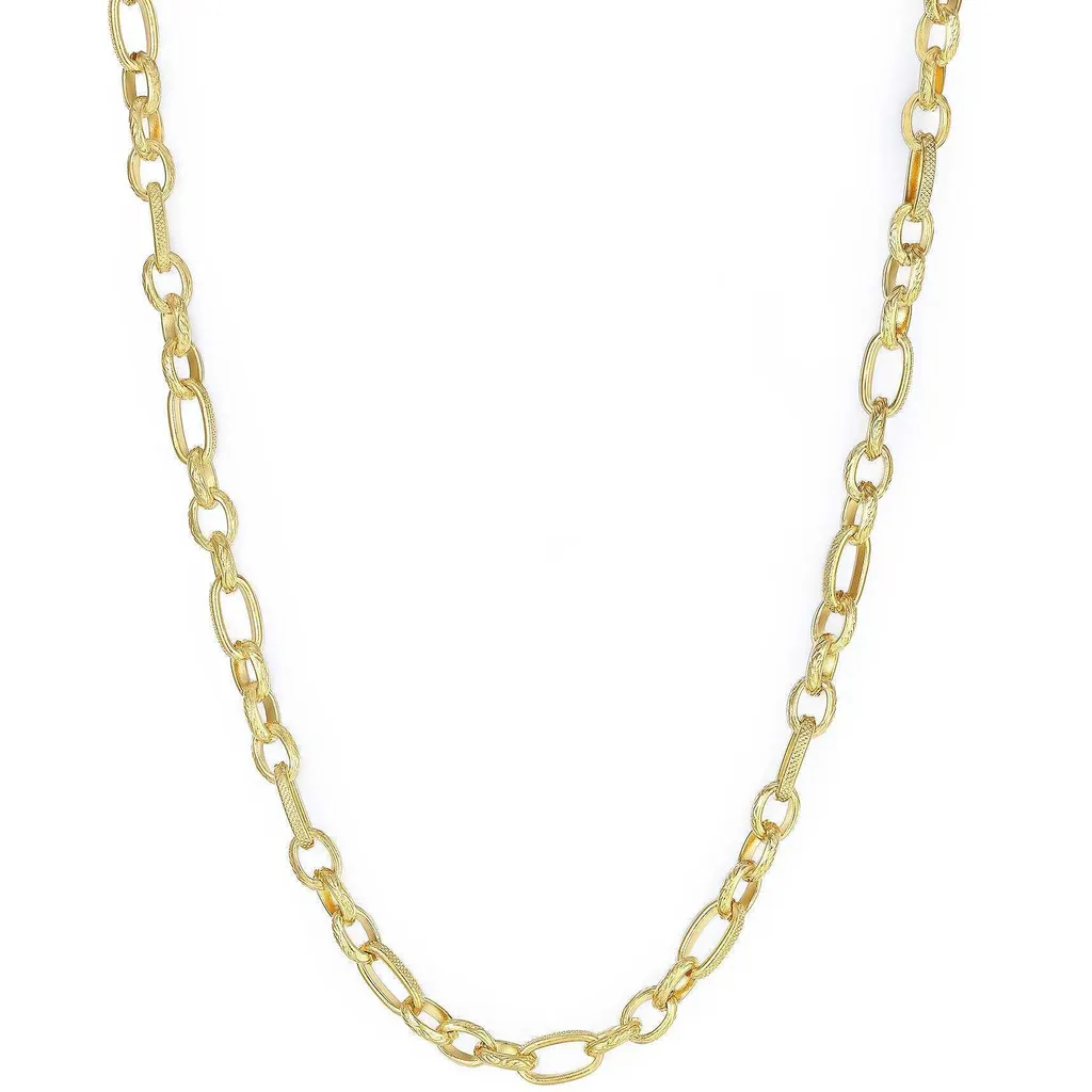 Collier chaîne dorée 90 cm Sagapò maille large en acier inoxydable