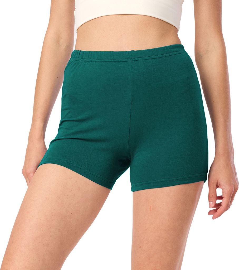 Merry Style Damen Shorts Radlerhose Kurze Hose Boxershorts aus Baumwolle MS10-392 (Smaragdgrün, L)