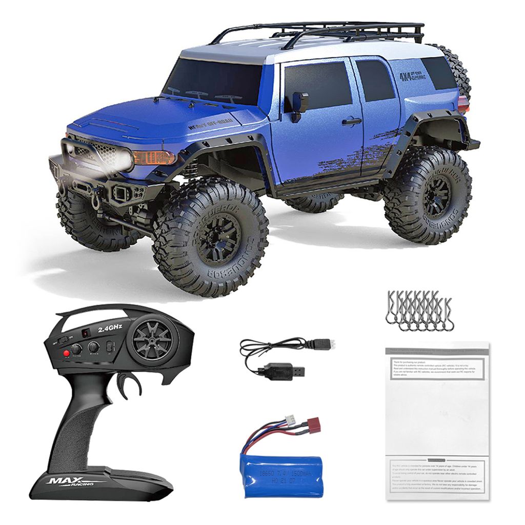 RC Gelaendewagen RC Auto Ferngesteuertes Auto Vollproportional 1/10 2,4 GHz 4WD 15 km / h Kletterauto RTR Spielzeug fuer Kinder Jungen