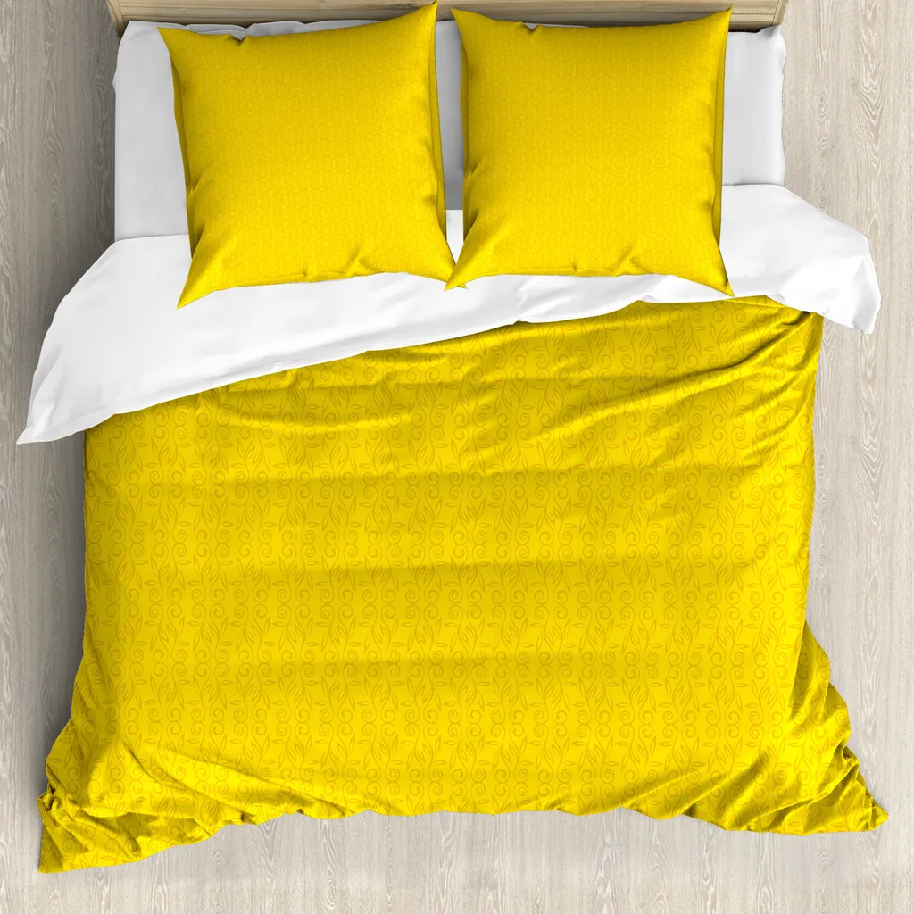 Set Copripiumino ABAKUHAUS Giallo 155x220 - Anti-Acaro e Pratico