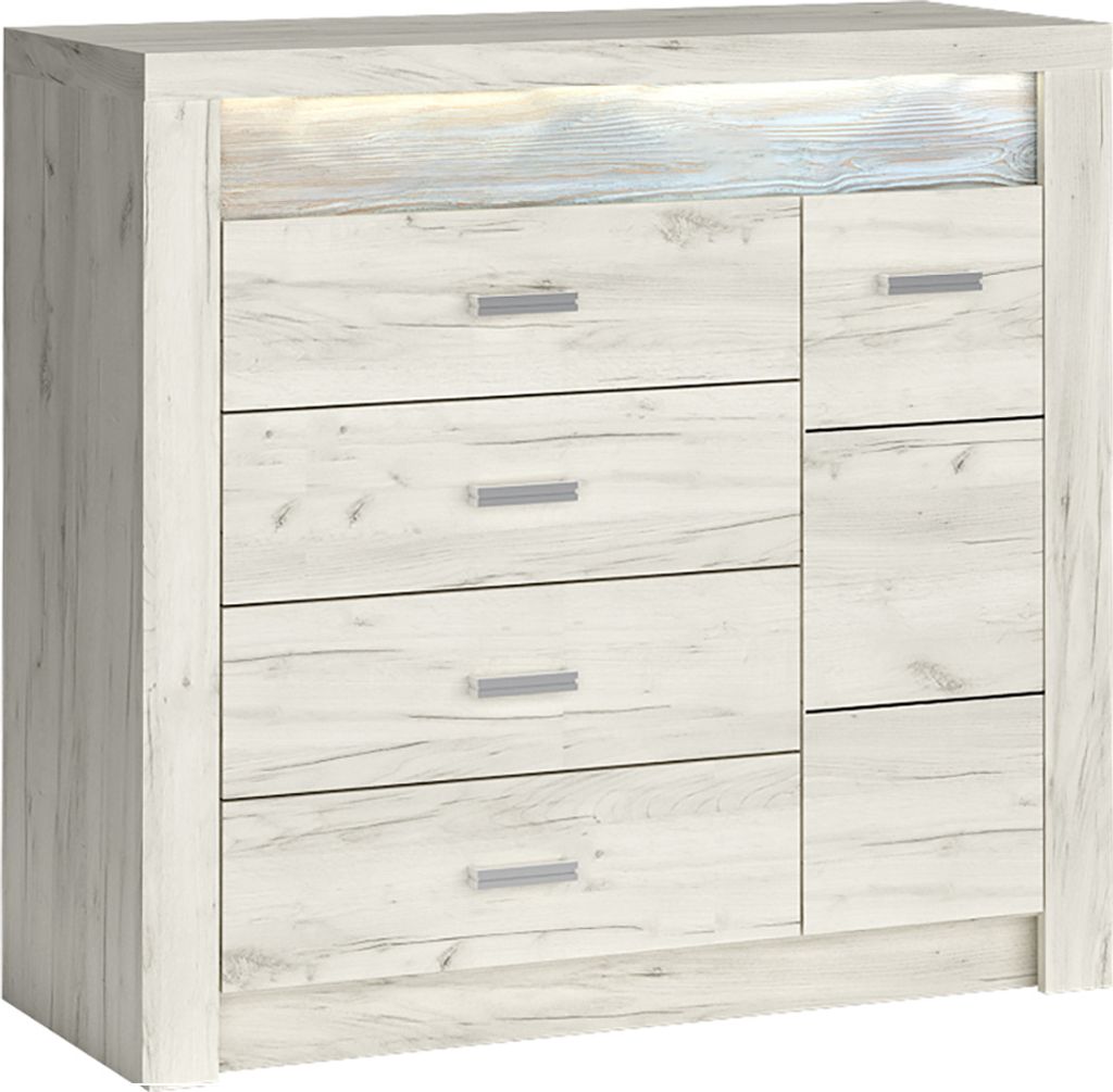 Kommode modern in Esche weiß INGENIO-161