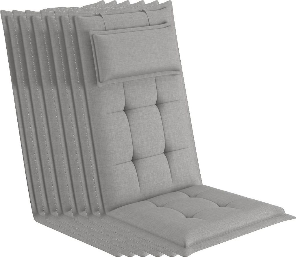 sunnypillow 6 Stück Gartenstuhlauflagen mit abnehmbarem Produktbild 