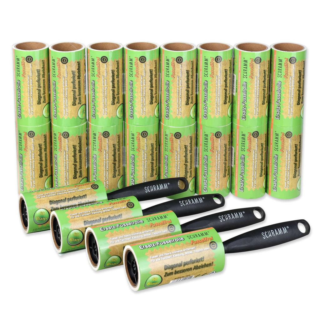 Schramm® 20 Stück Fusselrollen 20 Rollen a 60 Blatt Produktbild 