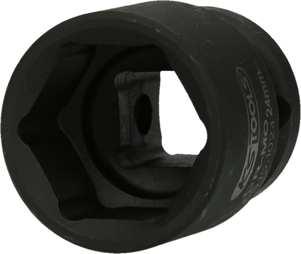 KS TOOLS 515.1024-E 1/2" Sechskant-Kraft-Stecknuss, kurz, 24mm, auf Hänger