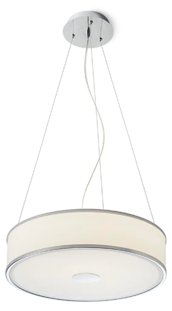 Suspension LED CASSABLANCA RENDL R14551 en chrome et verre décoratif