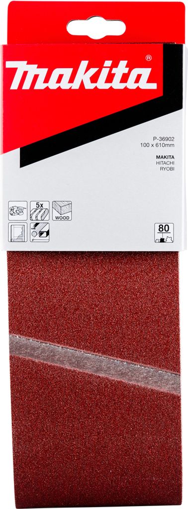 Schleifband 100x610mm Korn 80 ( 5 Stück ) Produktbild 3