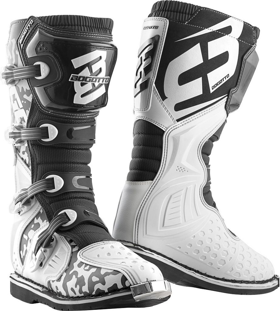 Bogotto MX-3 Camo Motocross Stiefel, schwarz/weiß, 44