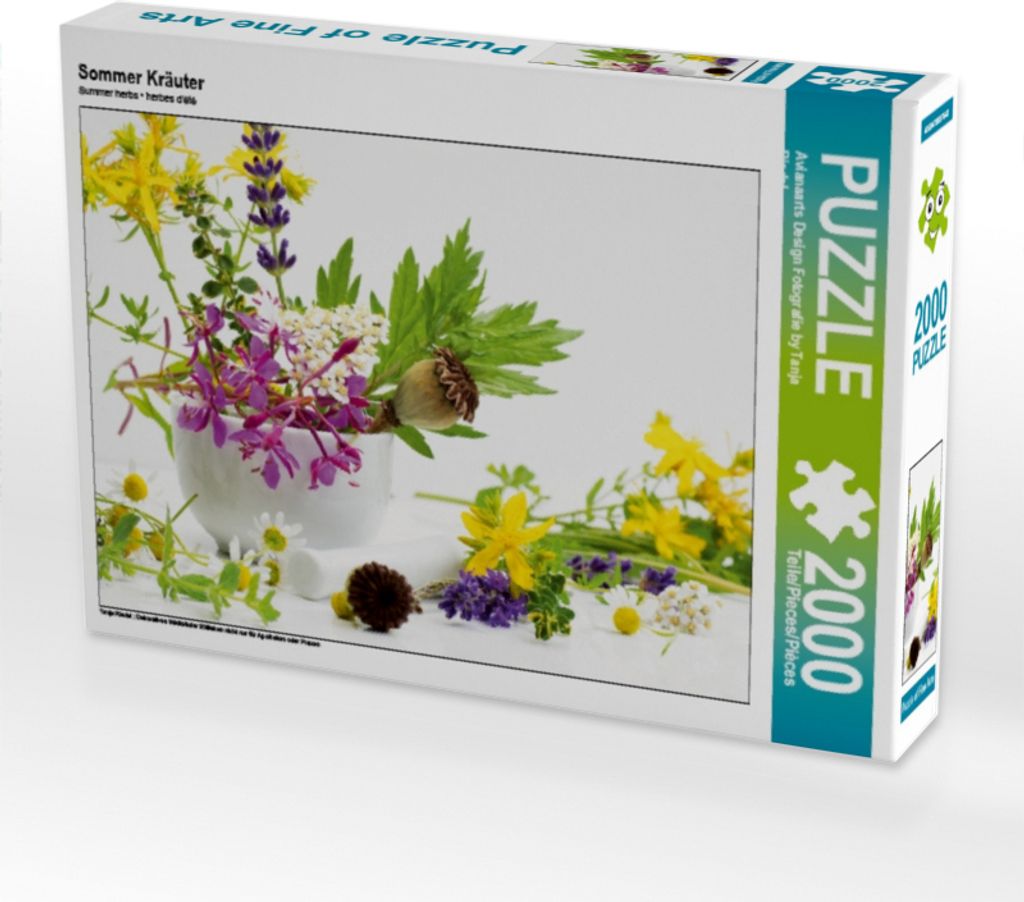 CALVENDO Puzzle Sommer Kräuter 2000 Teile Puzzle quer | 2000 Teile Lege-Größe 90x67cm Foto-Puzzle für glückliche Stunden