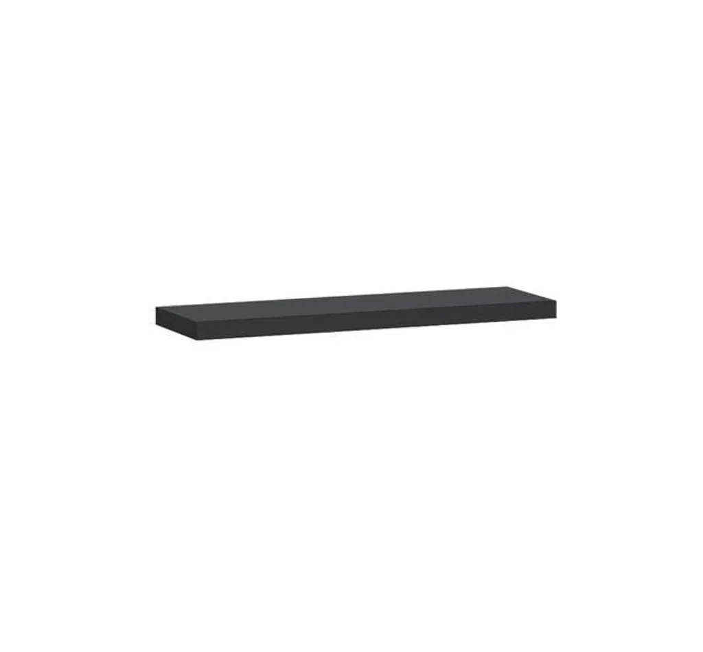 Étagère de rangement Delaware noir mat design épuré métal robuste 60cm