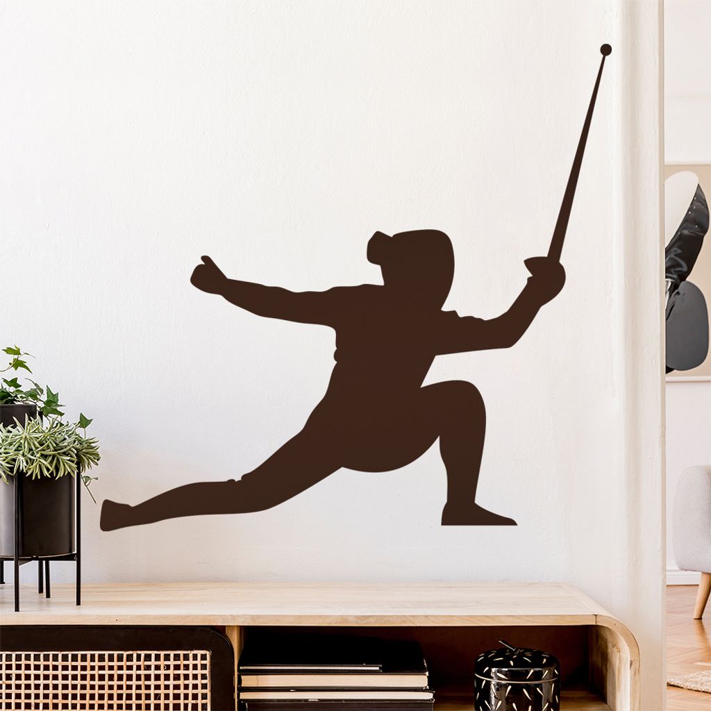 Fechten Degen Fechter Wandtattoo Wandaufkleber Wall Sticker - Dekoration, Küche, Wohnzimmer, Schlafzimmer, Badezimmer