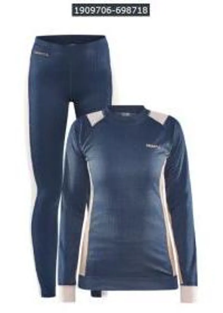 Sous-vêtement Thermique Femme Craft Ensemble de Ski Bleu et Rose - Taille L