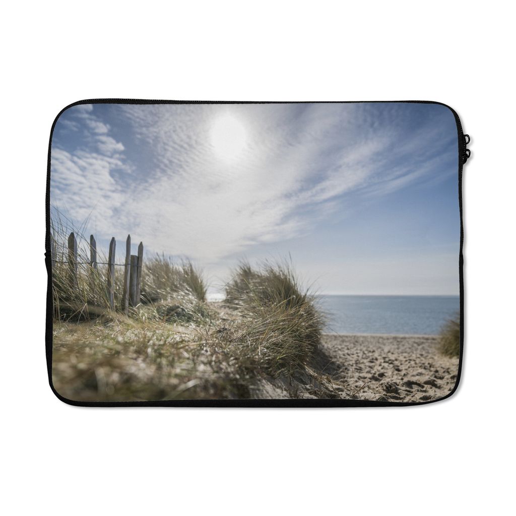 MuchoWow Laptop Hülle 14 ZollSonne - Wolken - Strand Laptoptasche - Laptoptasche - Stoßsicher - Schutzhaube
