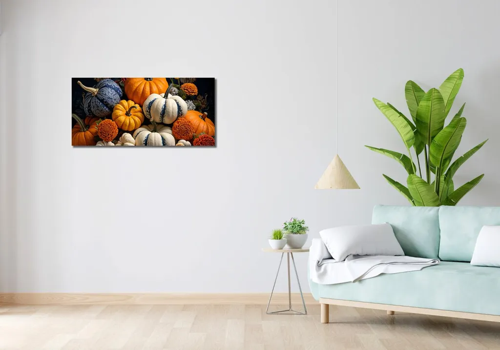 Quadro Panoramico 90x40 cm - Ricchezza Autunnale per Pareti Moderne - 2