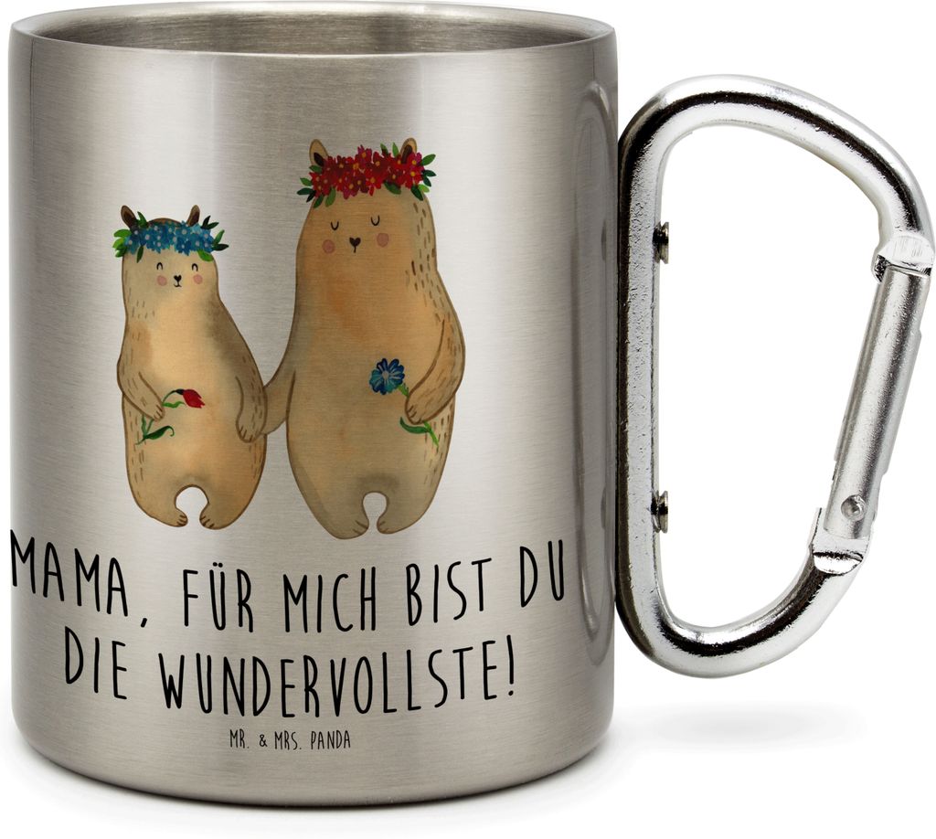 Mr. & Mrs. Panda Thermobecher Bären mit Blumenkranz - Produktbild 