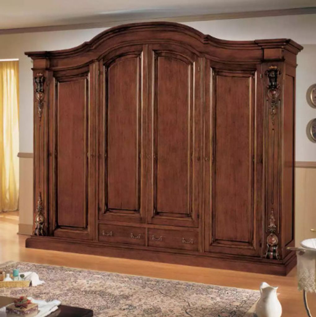 Schrank Brauner Kleiderschrank Luxus Garderobe Schlafzimmer Möbel Schräke