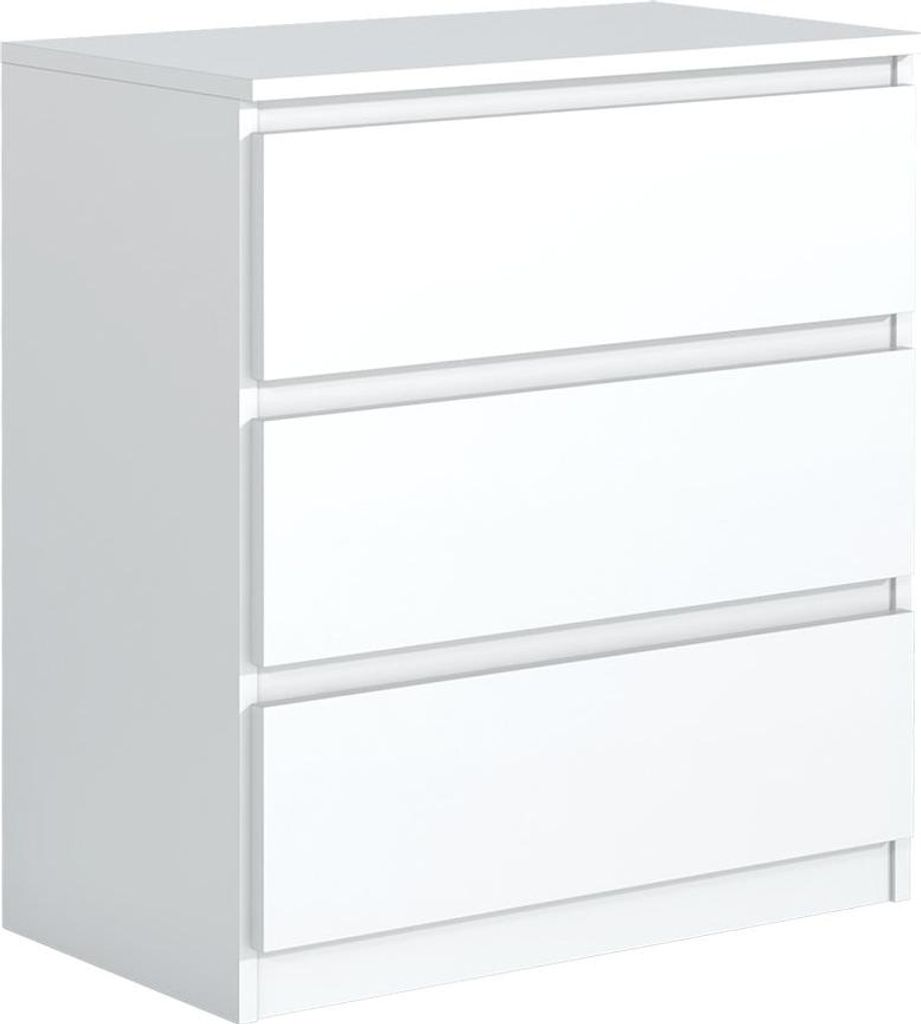Alba – stilvolle Kommode mit 3 Schubladen. Variante: Farbe Weiß
