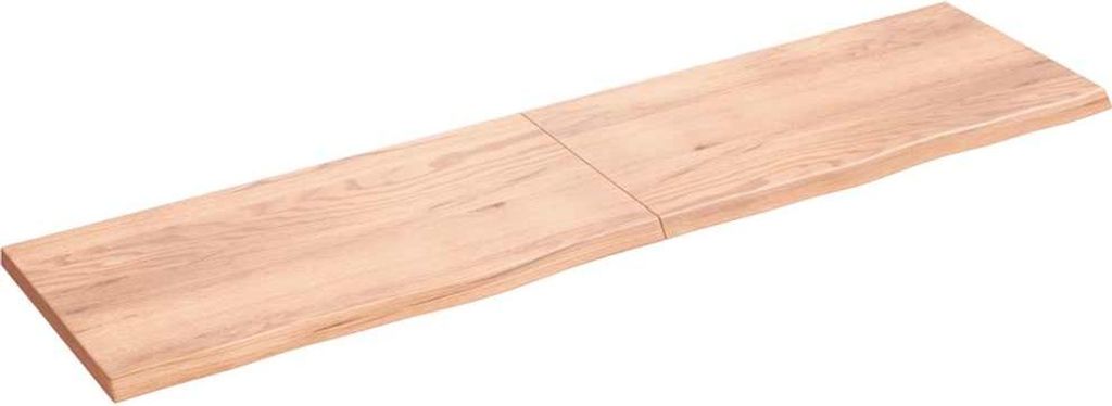 vidaXL Waschtischplatte Hellbraun 200x50x(2-4) cm Massivholz Behandelt