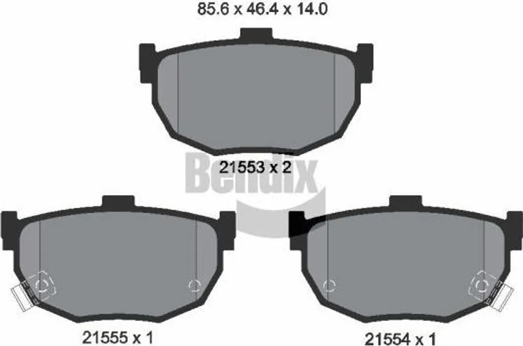 Plaquettes de frein BENDIX BPD1810 pour Coupé et Elantra OE 583022CA00