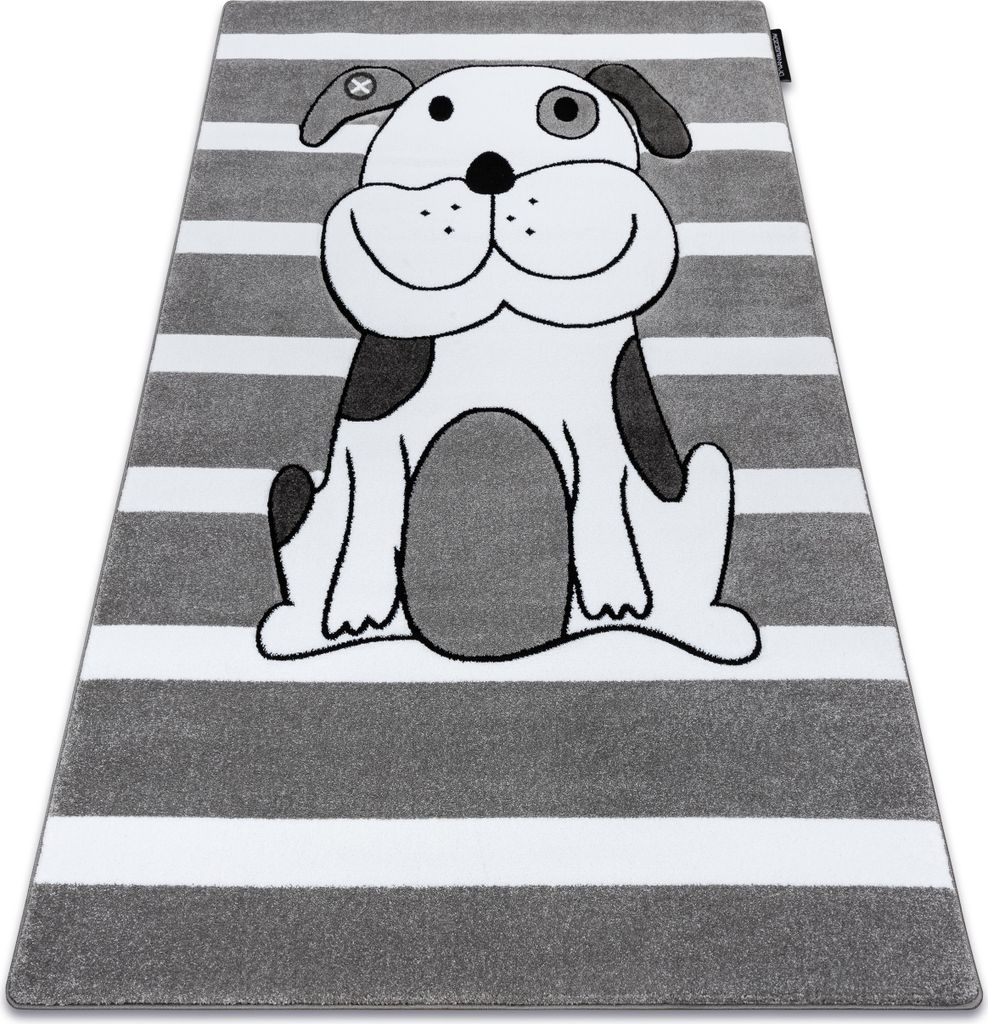Kinderteppich PETIT PUPPY HÜNDCHEN grau Grau 140x190 cm