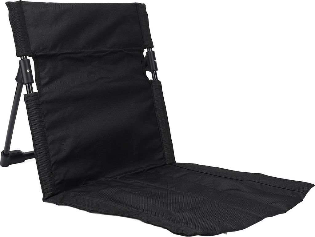 Camping Klappstuhl Leichtgewicht Bequemer Loungesessel Einzelner Faulenzerstuhl mit Rückenlehne Für Outdoor Camping Angeln Schwarz