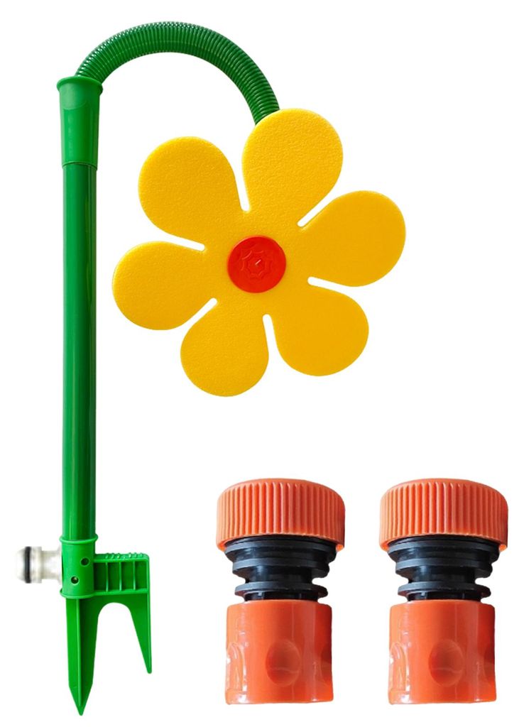 Tanzende Blumen-Wassersprenger, verrückter Blumensprenger mit Erdspieß, 360-Grad-Drehung, Rasensprenger für Gartenbewässerung, Gartenbewässeru...