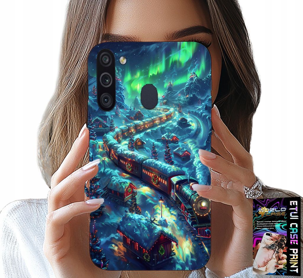 Etui Für Samsung Galaxy A21 - Zug, Weihnachtsexpress Designs + Glas