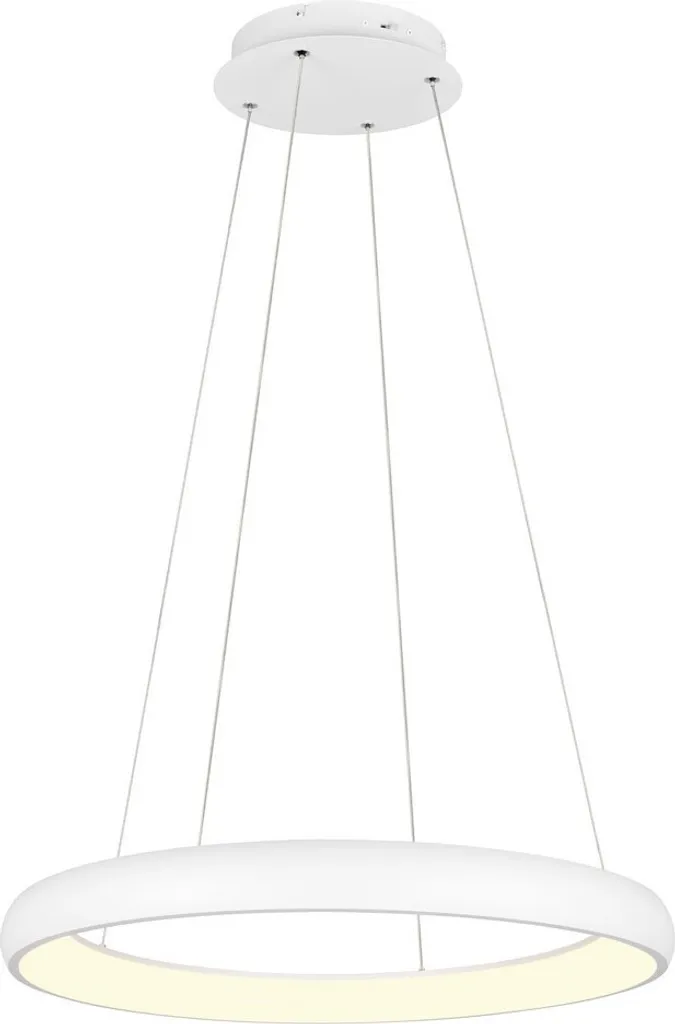 Luminaire LED Salon CARDONA Blanc 150cm Trio pour Grande Table Repas