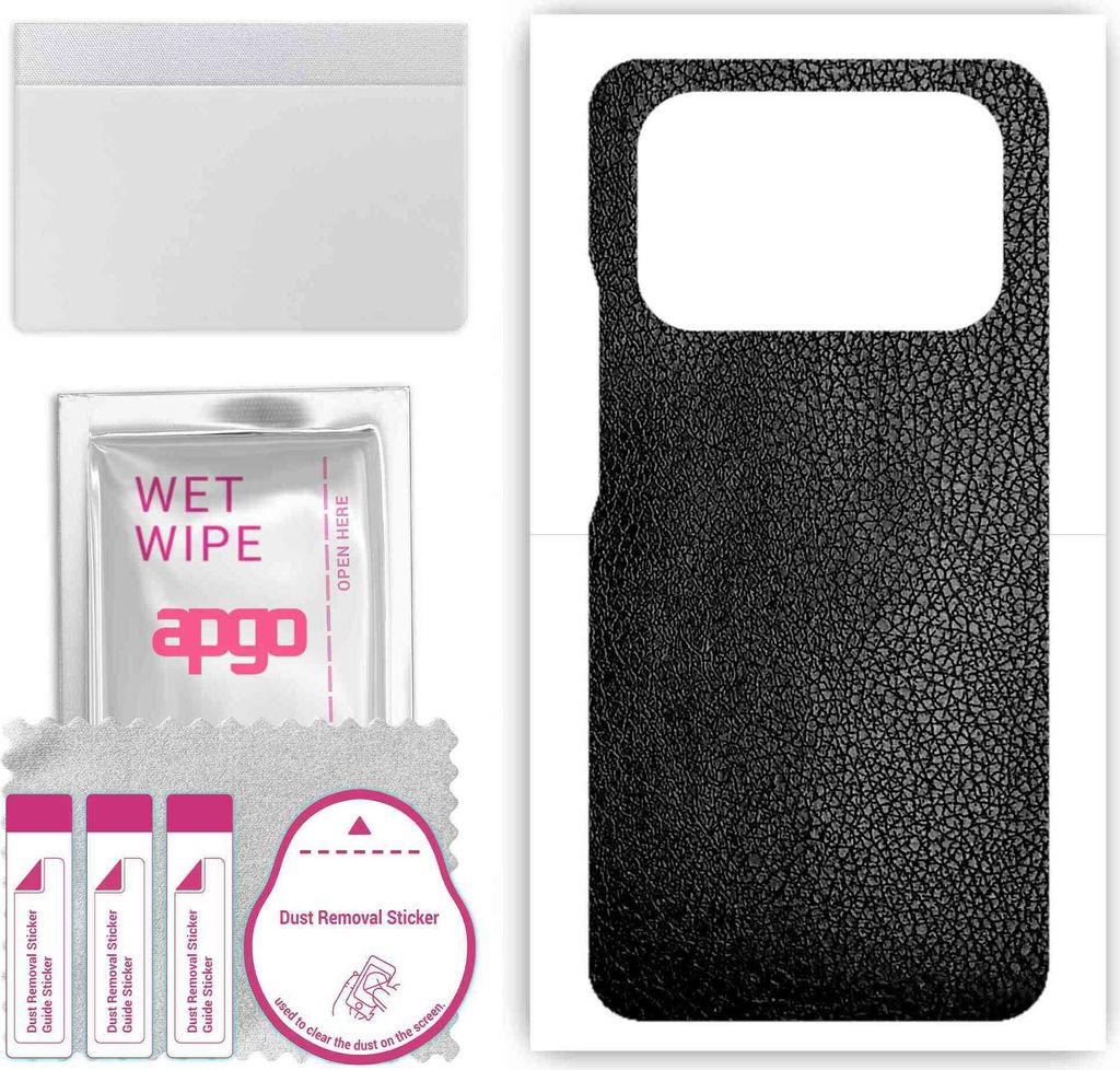 apgo Rückseite Schutzfolie, Skin, kompatibel mit Xiaomi Mi 11 Ultra, Hinten Displayschutzfolie aus Vinylfolie, kratzfest, einfache Montage - Schwa...
