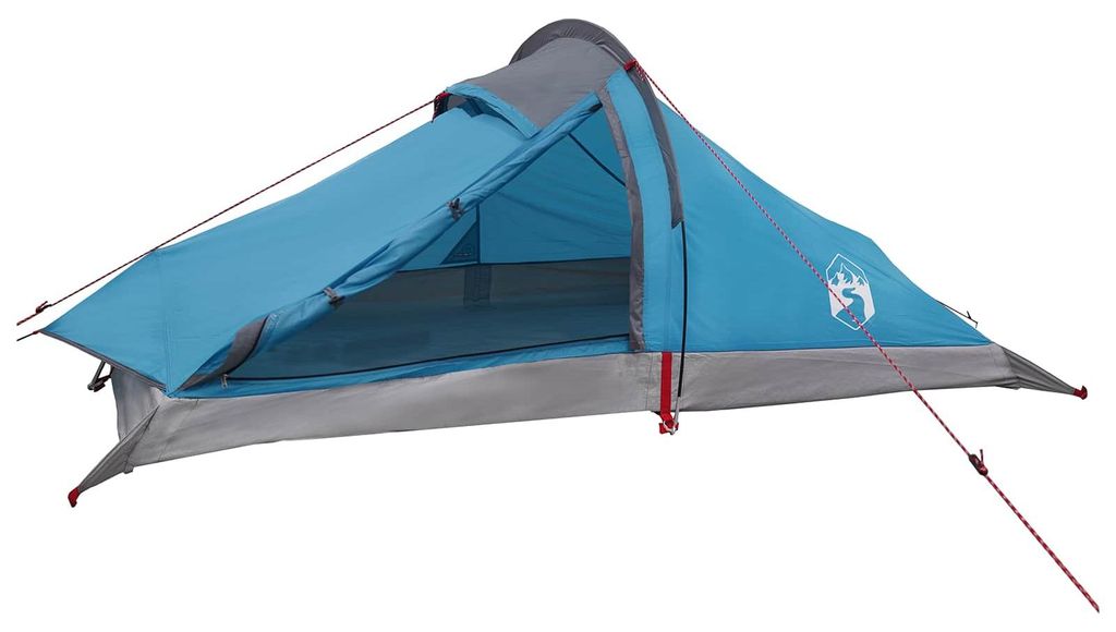 vidaXL Trekkingzelt Blau 2-Personen 185T Polyester mit PolyurethanBeschichtung