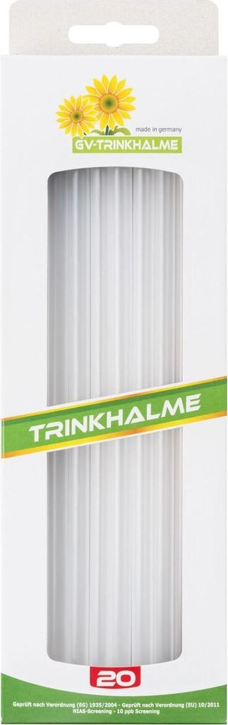 Mehrwegtrinkhalme, transparent, 240 mm 20 Stück Produktbild 
