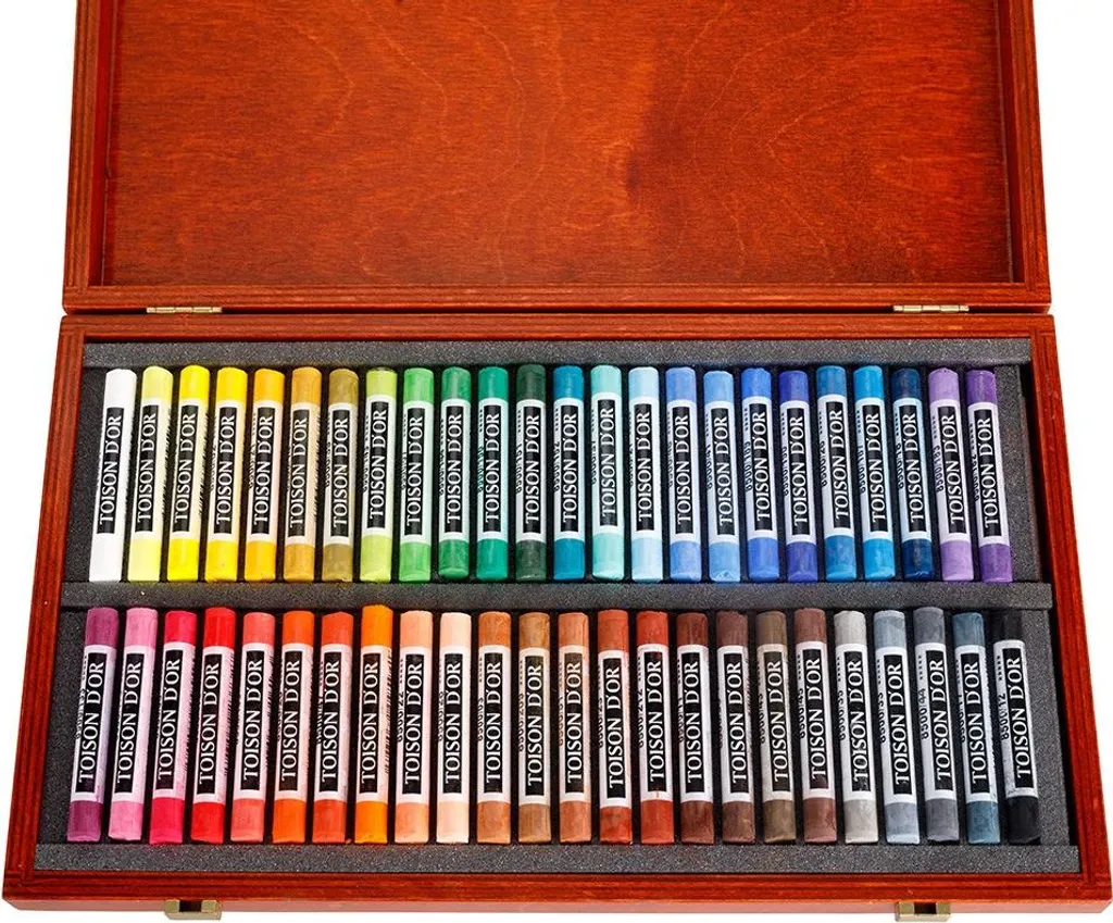 KOH Pastels ronds doux Artiste - Set de 48 craies de couleur en bois