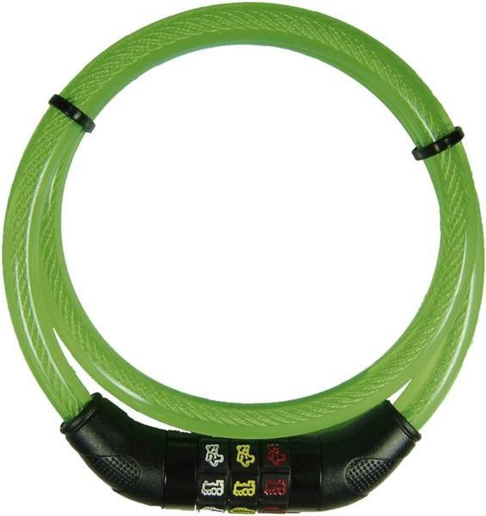 Security Plus CSL80grün Kabelschloss Grün Zahlenschloss mit Symbolen