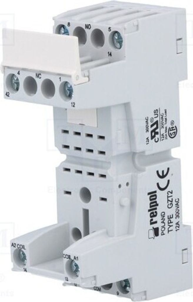 1x Sockel 300VAC 12A PIN: 8 Montage: DIN,für platten GZT2 Elektromagnetische Rela