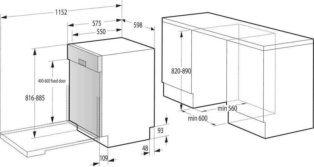 GORENJE GI642E90X Einbau-Geschirrspüler, integriert, 60 cm Produktbild 10