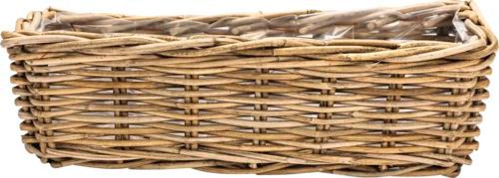 Pflanzkorb Leah Pure Naturfaser 48 x 15 x 15 cm grau braun Produktbild 