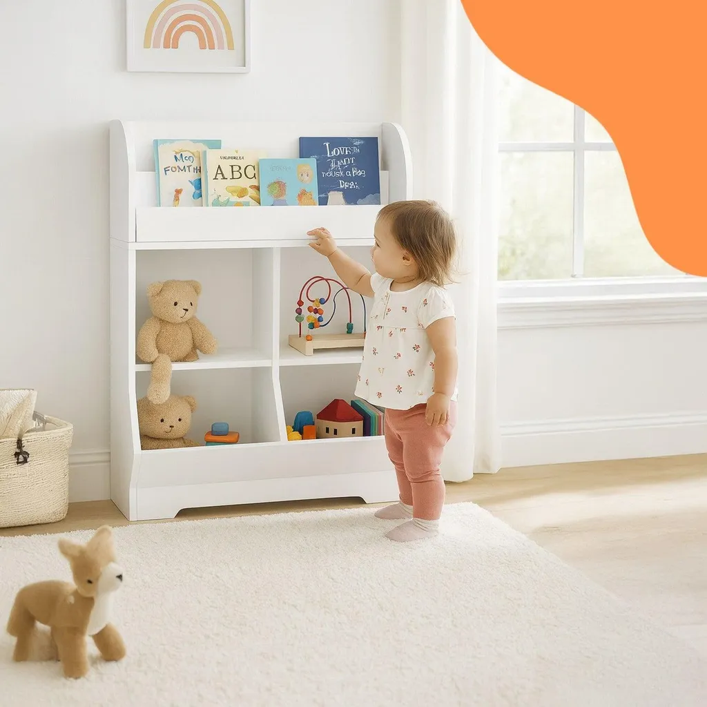 Organiseur de jouets et livres pour chambre d'enfant 80cm de largeur