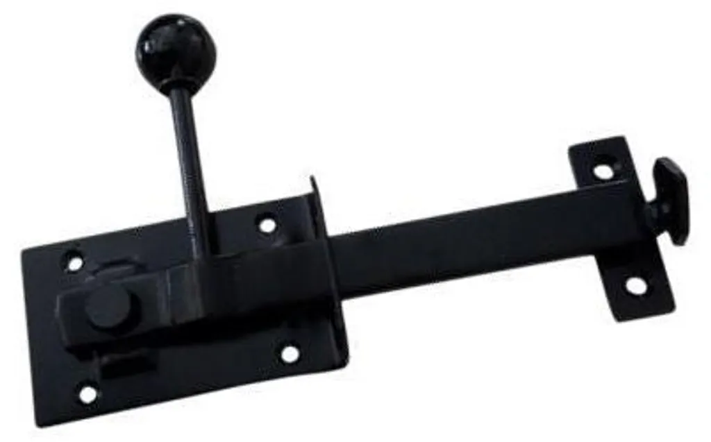 Serrure portail 100x60mm noir : remplacez votre vieux verrou rouillé