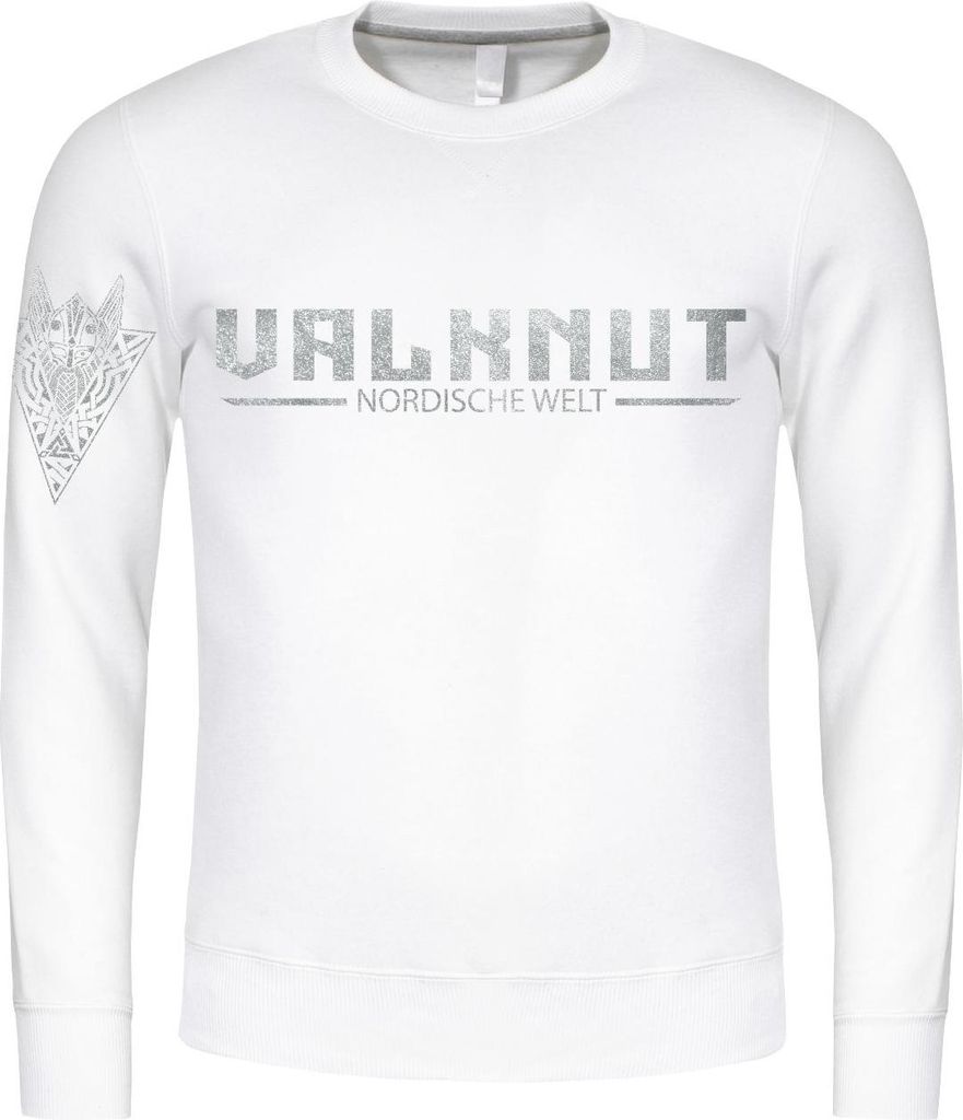 Herren Sweatshirt Valknut SILBER