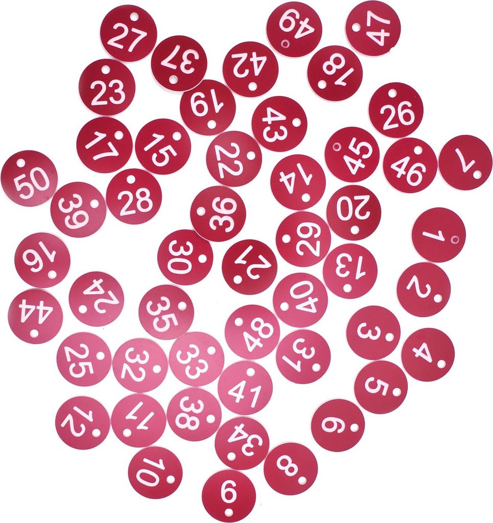 50 Stück nummerierte Etiketten für Nutztiere, Imkerei, Tierzucht und Zuchtbedarf