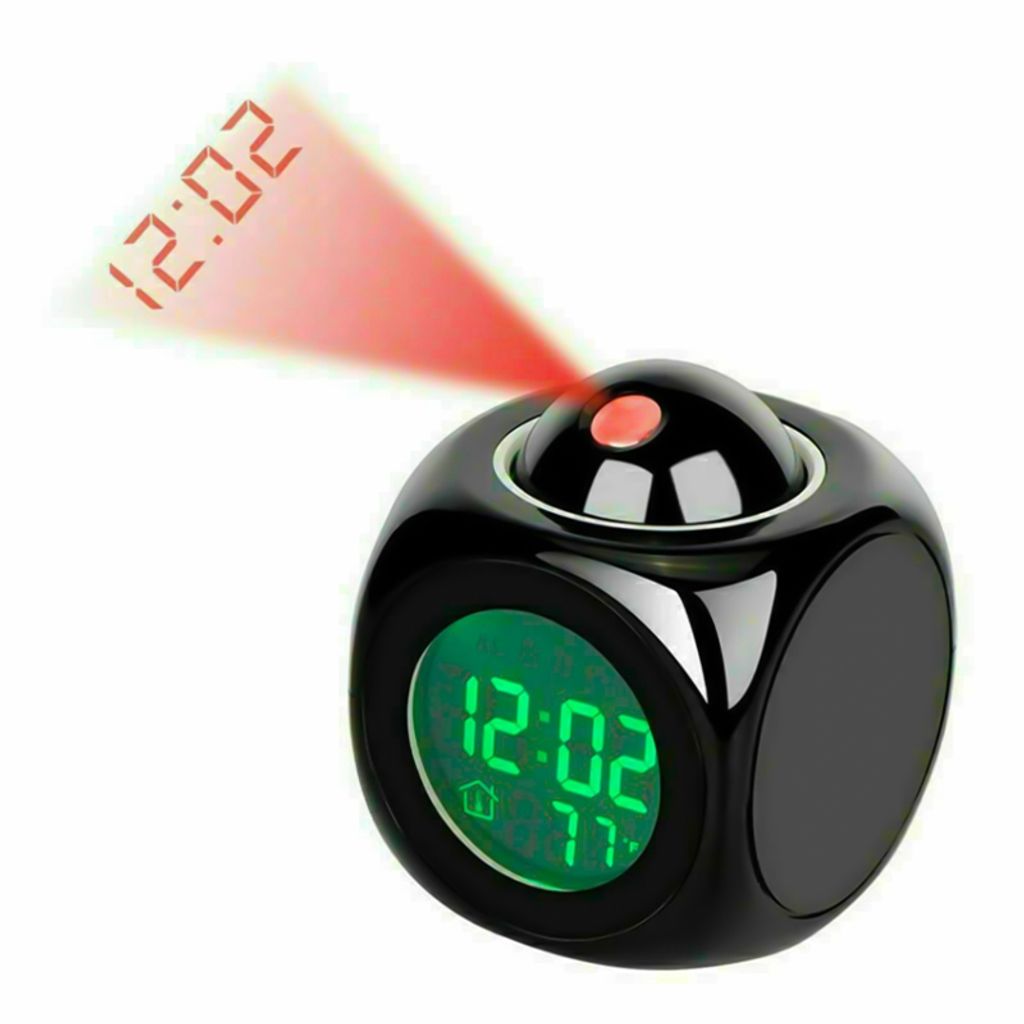 Digital Projektor Projektionsuhr Temperaturen Uhr Alarm Wecker Projektionswecker 