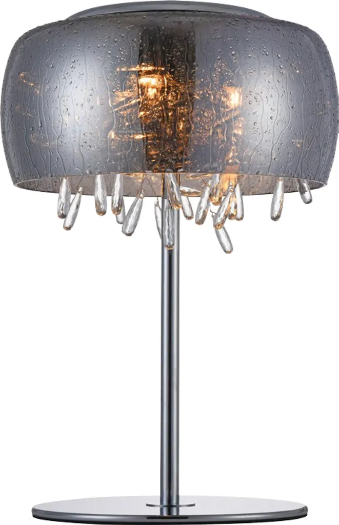 Luminaire de salon design Atmosphera en verre fumé et métal argent