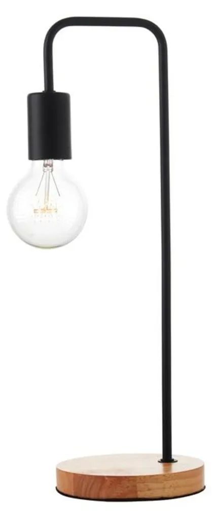 Lampe à poser style scandinave ACA KS1755BWD en bois pour salon