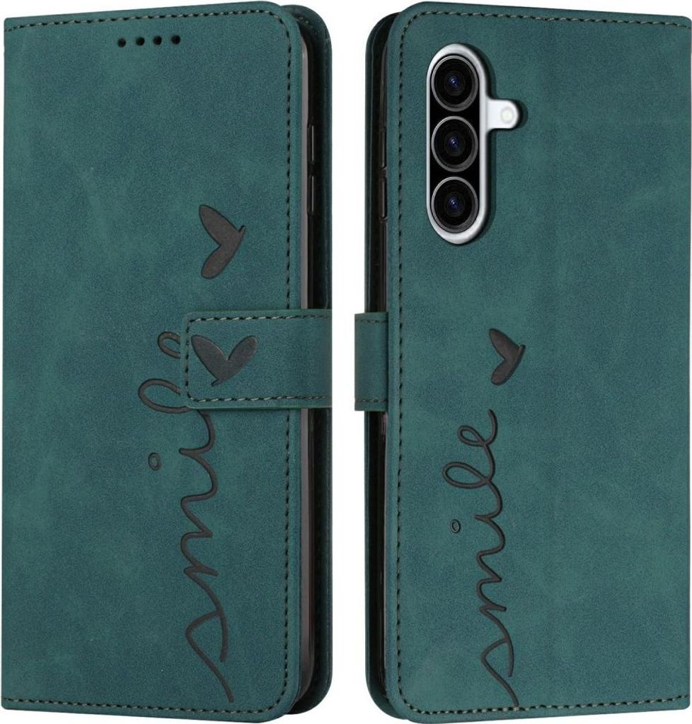 Samsung Galaxy A36 Hülle - Coverup Smile Klapphülle - Grün Produktbild 
