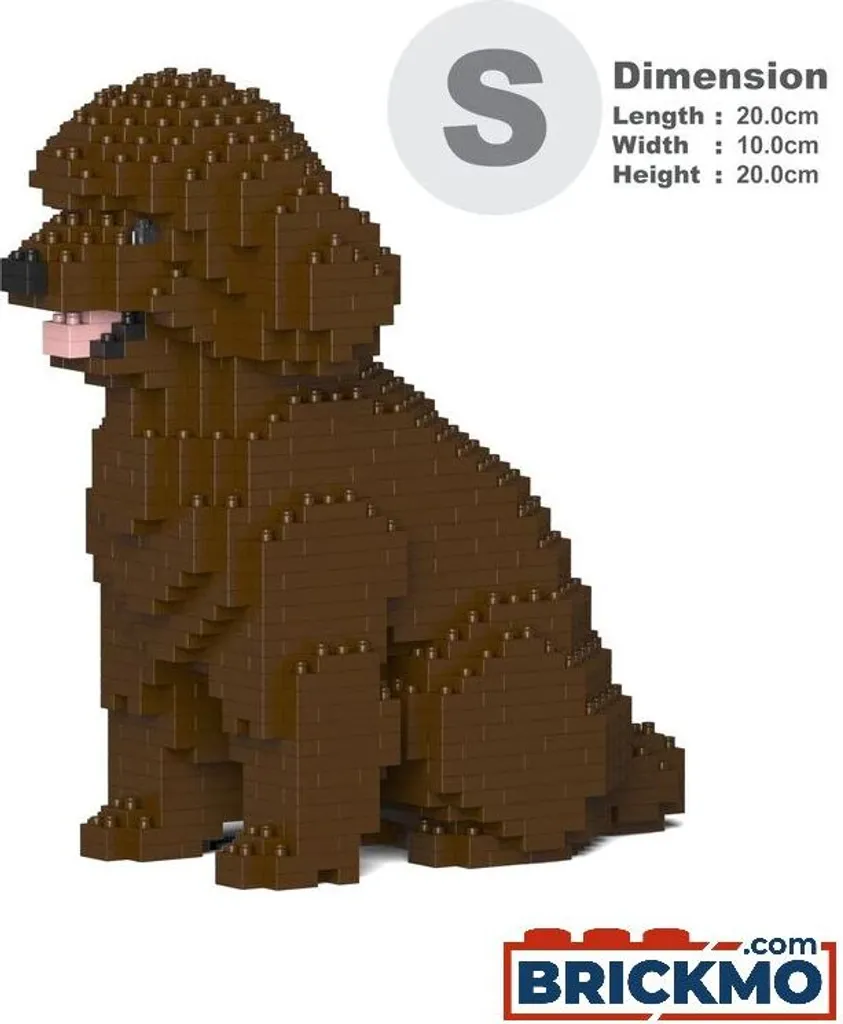 Kit JEKCA Bricks Poodle Modèle Anti-Chute et Solide pour Collection