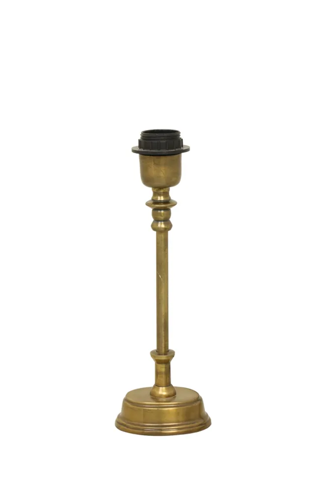 Pied de lampe pour table de chevet MANOJ bronze antique 25 cm ovale