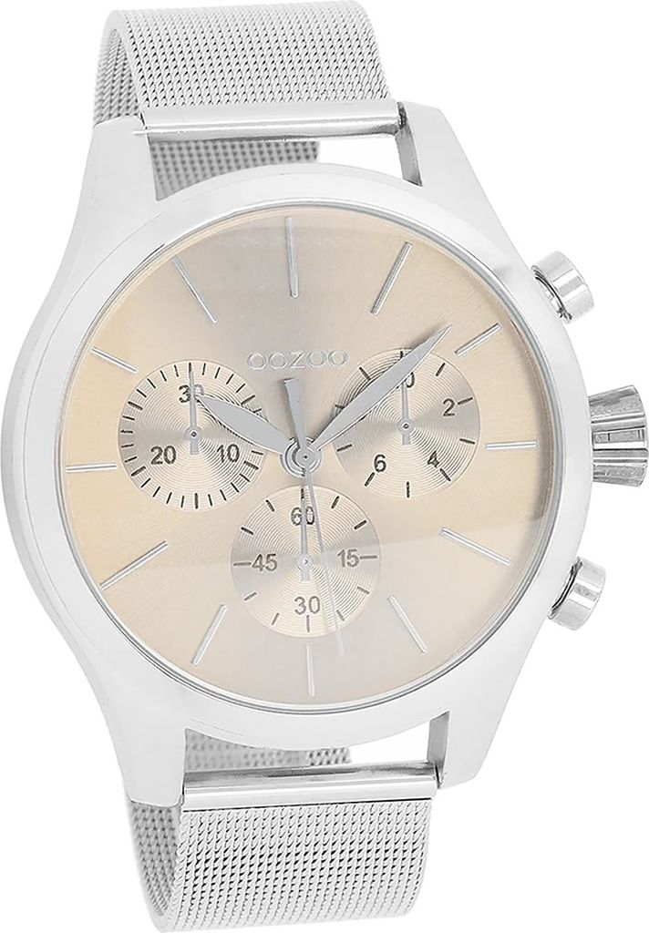 Oozoo Metall Damen Uhr Analog Quarzuhr Armband silber Timepieces D2UOC9096A