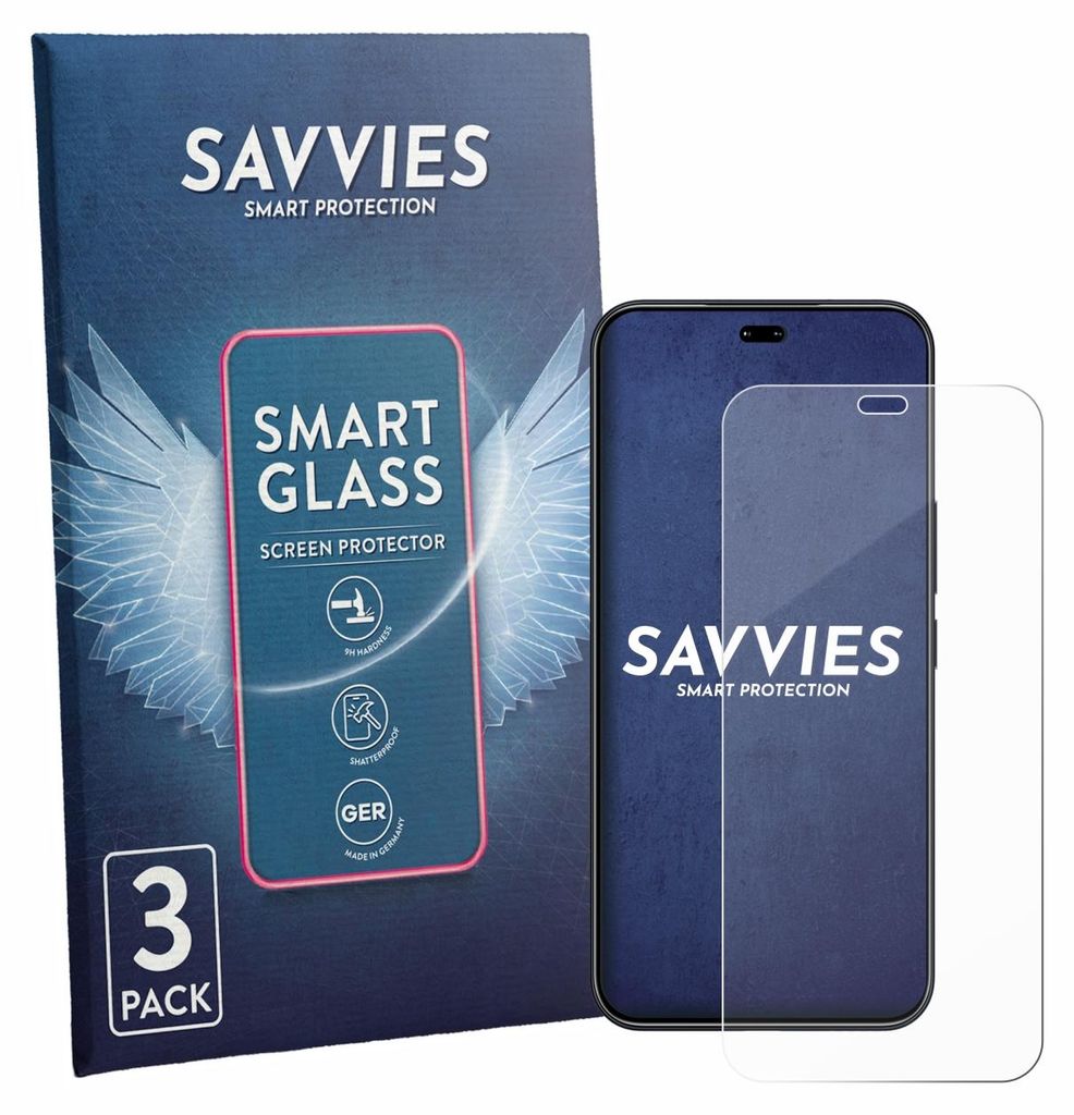 3x Savvies Schutzglas Folie für Honor 400 Pro 9H Panzer Produktbild 